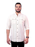 Pontiac Beige Striped Casual Shirt