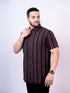 Black & Red Striped Cotton Shirt