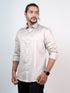 Men Light Grey Formal Full Shirt