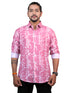 Men Pink Printed Full Shirt
