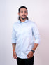 Men Light Blue Solid Formal Shirt