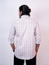 Men White Floral Printed Full Shirt