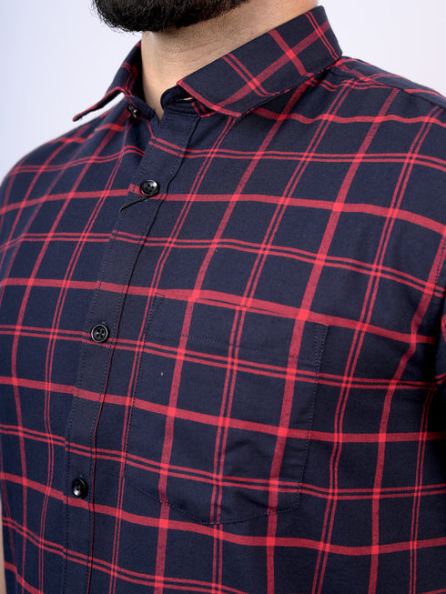 Pontiac Black Checkered Half Shirt