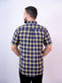Pontiac Navy Checkered Cotton Shirt