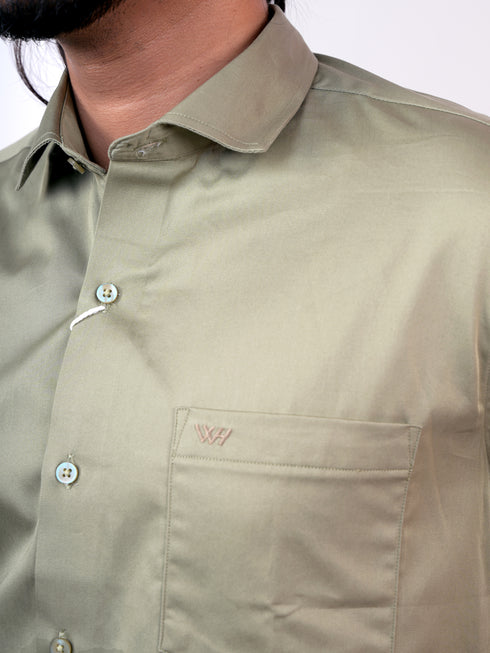 Men Olive Sustainable Formal Shirt