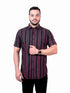 Black & Red Striped Cotton Shirt