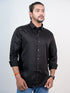 Men Solid Black Formal Shirt