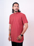 Men Straight Solid Red Kurta