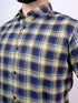 Pontiac Navy Checkered Cotton Shirt