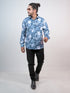 Men Blue Floral Printed Sustainable Full Shirt