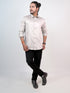 Men Light Grey Formal Full Shirt
