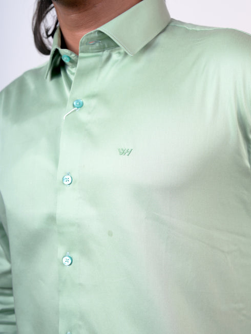 Men Light Green Formal Shirt