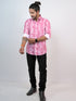 Men Pink Printed Full Shirt