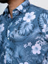 Men Blue Floral Printed Sustainable Full Shirt