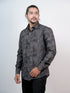 Men Black Color Splash Full Shirt