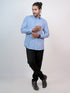 Men Blue Floral Printed Full Shirt