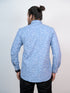 Men Blue Floral Printed Full Shirt