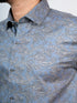 Men Grey Floral Printed Full Shirt
