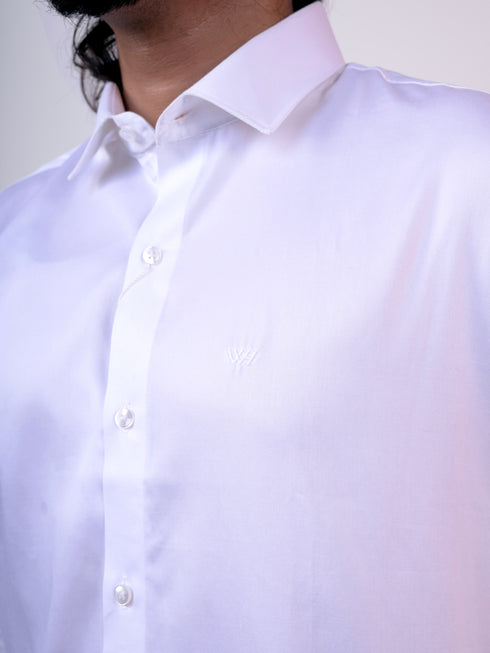 Men White Regular Fit Formal Shirt
