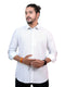 Men White Geometric Pinted Sustainable Formal Full Shirt