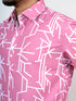 Men Pink Printed Full Shirt