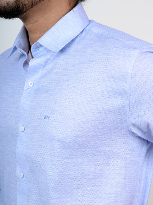 Men Sky Formal Full Shirt
