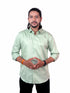 Men Light Green Formal Shirt