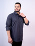 Pontiac Dark Grey Cotton Shirt