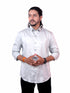 Light Grey Spread Collar Formal Shirt