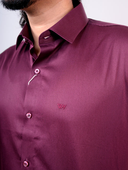Men Maroon Sustainable Formal Shirt