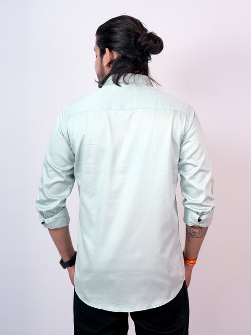 Men Silver Sustainable Formal Shirt