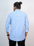 Men Sky Blue Floral Printed Full Shirt