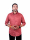 Men Red Polyester Formal Shirt