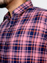 Men Pink Checked Casual Half Shirt