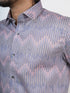 Men Peach Striped Full Shirt