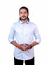 Men Light Blue Solid Formal Shirt
