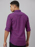 Men Pink & Blue Checked Sustainable Casual Shirt