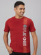 Men Red Printed Sustainable Casual T-Shirt