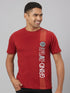 Men Red Printed Sustainable Casual T-Shirt