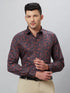 Mens Printed Casual Shirt With Full Sleeve And Spread Collar