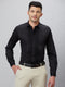 Mens Black Casual Shirt Full Sleeves With Spread Collar
