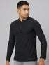 Men Black Solid Slim Fit Casual T-Shirt