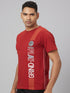 Men Red Printed Sustainable Casual T-Shirt