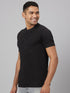 Men Black Solid Lounge Casual T-Shirt With Full Sleeves