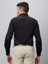 Mens Black Casual Shirt Full Sleeves With Spread Collar