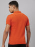 Men Orange Solid Slim Fit Polo T-Shirt