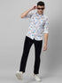 Mens Printed Casual Shirt Full Sleeve With Spread Collar