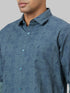 Men Blue Printed Sustainable Casual Shirt With Full Sleeves