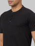 Men Black Solid Lounge Casual T-Shirt With Full Sleeves