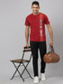 Men Red Printed Sustainable Casual T-Shirt